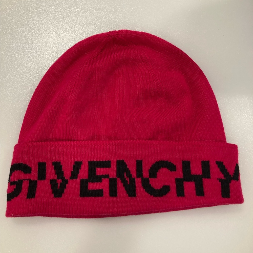 SOLD Givenchy fuchsia wool beanie